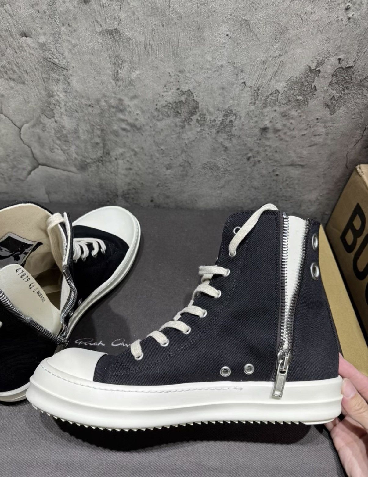 Rick Owens Rick Owens DRKSHDW 23SS Eyelet Ring High Top Sneakers K37 Size US 8.5 / EU 41-42 - 4 Thumbnail