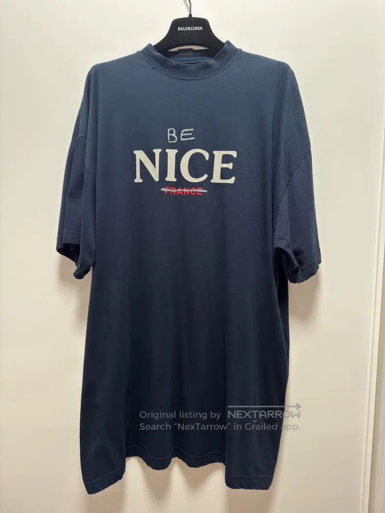 Balenciaga Balenciaga BE NICE T-shirt, short-sleeve, deep blue ultra- Size US S / EU 44-46 / 1 - 1 Thumbnail
