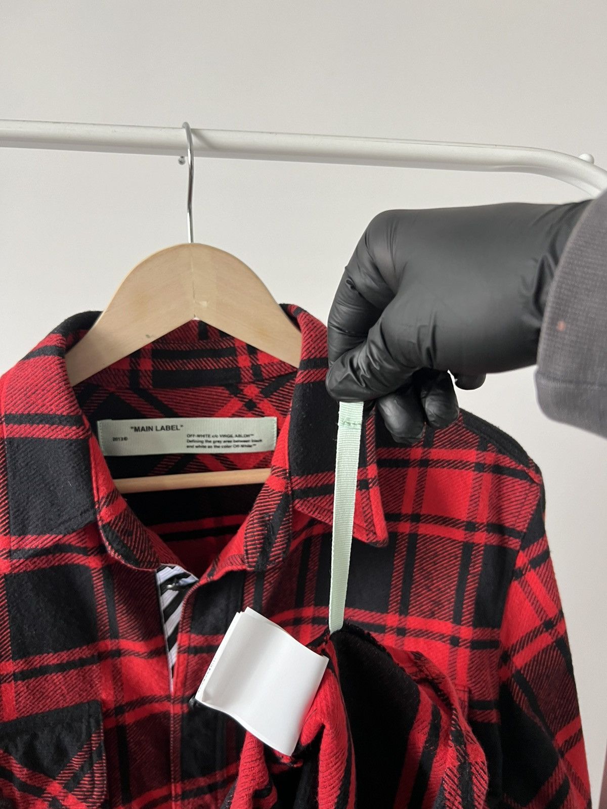 Off-White Off-White Red and Black Flannel Quote Shirt Luxury Size US M / EU 48-50 / 2 - 17 Thumbnail