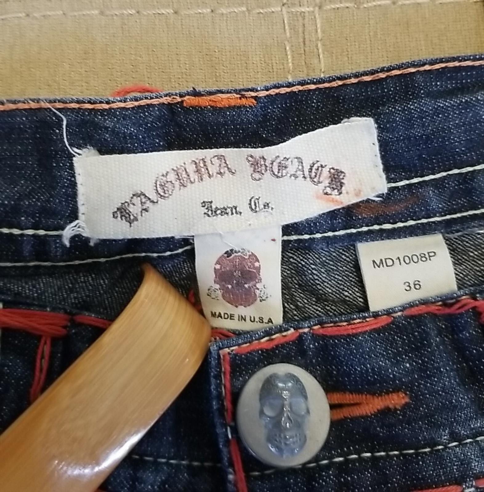 Other Laguna Beach Jeans Men's 36x34 Denim Red Stitch Made In USA Size US 36 / EU 52 - 7 Thumbnail