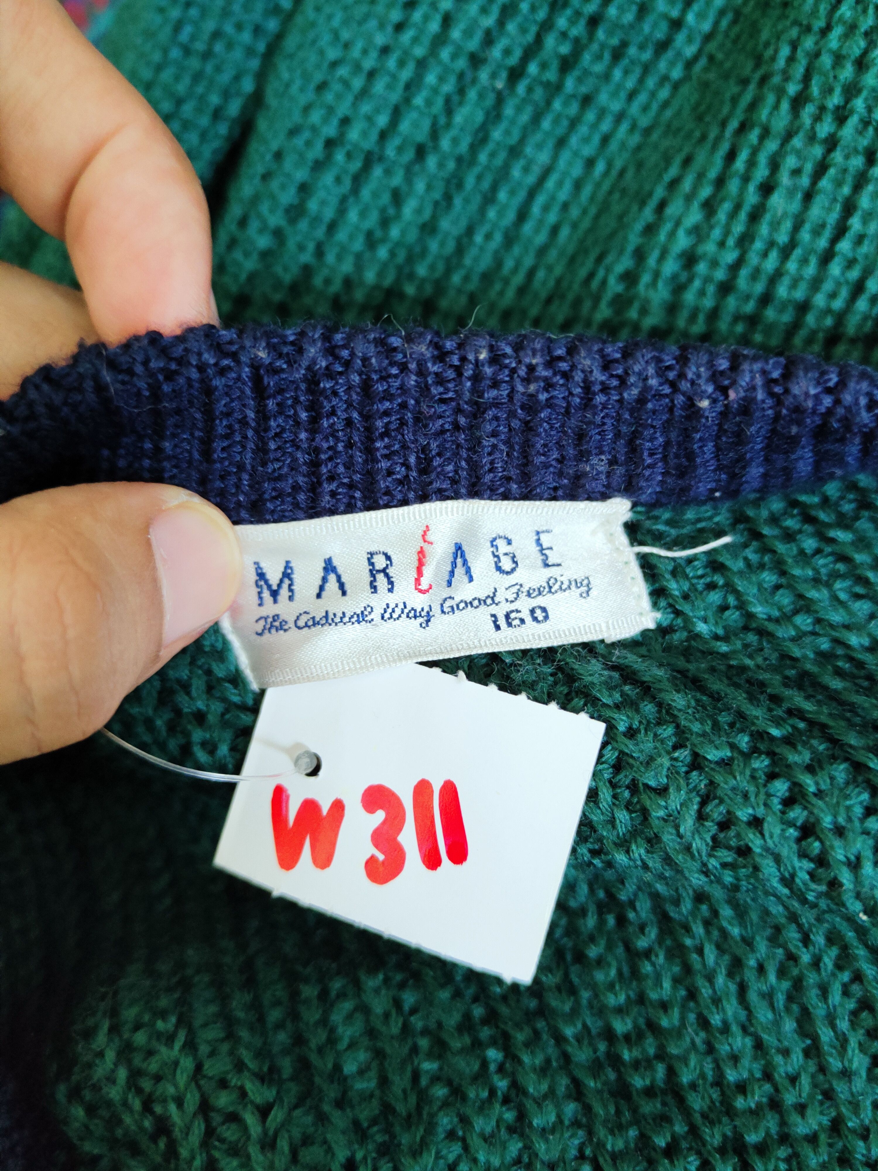 Japanese Brand Mariage Dark Green Knitwear Cardigan #W311 Size US M / EU 48-50 / 2 - 13 Thumbnail