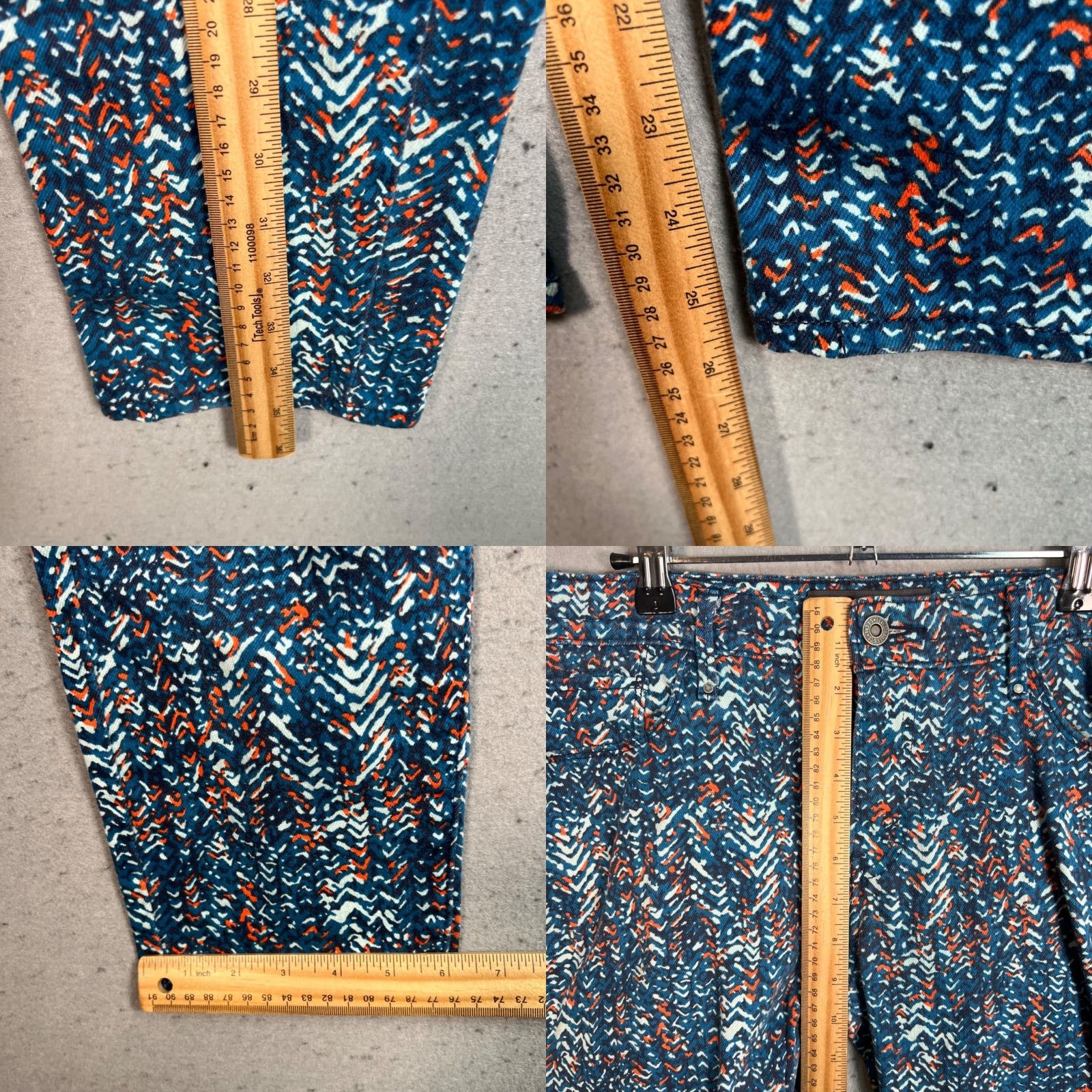 Levi's Levi's Womens 12 Mid Rise Skinny Jeans Multicolor Abstract Print Denim Cotton Blend Stretch 5-Pocket Womens Jeans 26in Inseam Size 34" / US 12 / IT 48 - 8 Thumbnail