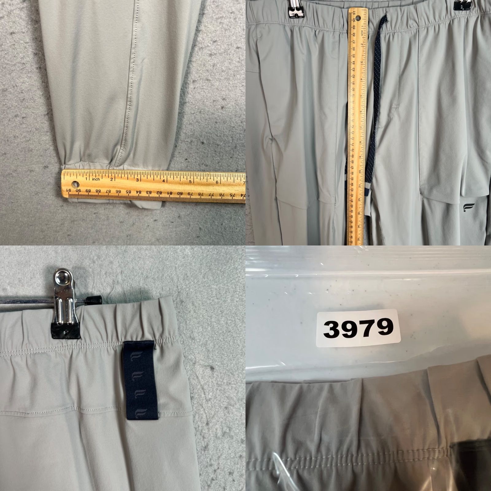 Fabletics Fabletics Mens Jogger Pants Athletic Tapered Leg Drawstring Size L Gray Polyester Elastane Activewear 32 in Inseam 25 in Size US 33 - 8 Thumbnail