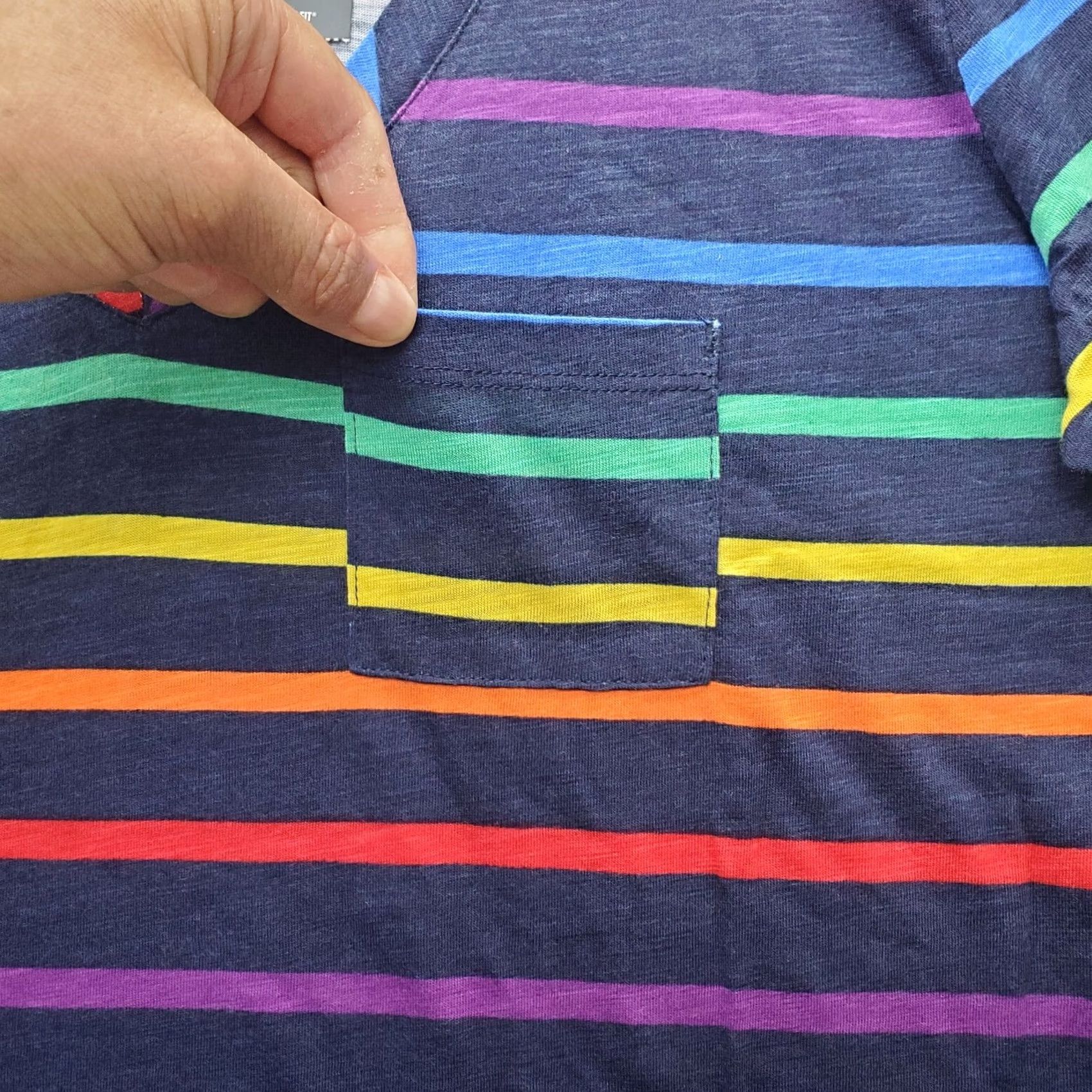 Torrid Torrid T Shirt Womens 00 Multicolor Striped Deep V Neck We Swear By The Fit Round Hem Shirt Womens 00 Multicolor Striped V-Neck Torrid Size XXS / US 00 / IT 34 - 8 Thumbnail
