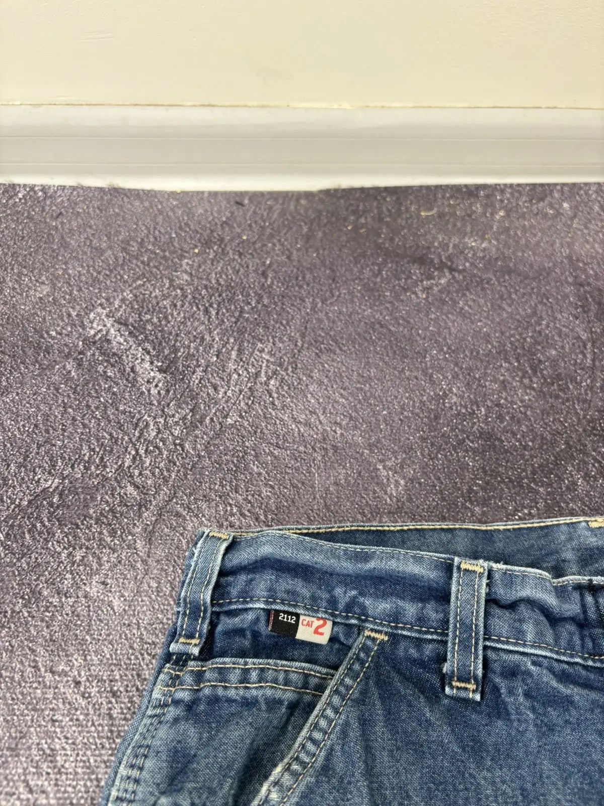 Carhartt × Vintage Vintage Carhartt Flame Resistant Blue Work Denim Hype Jeans Size US 31 - 9 Thumbnail