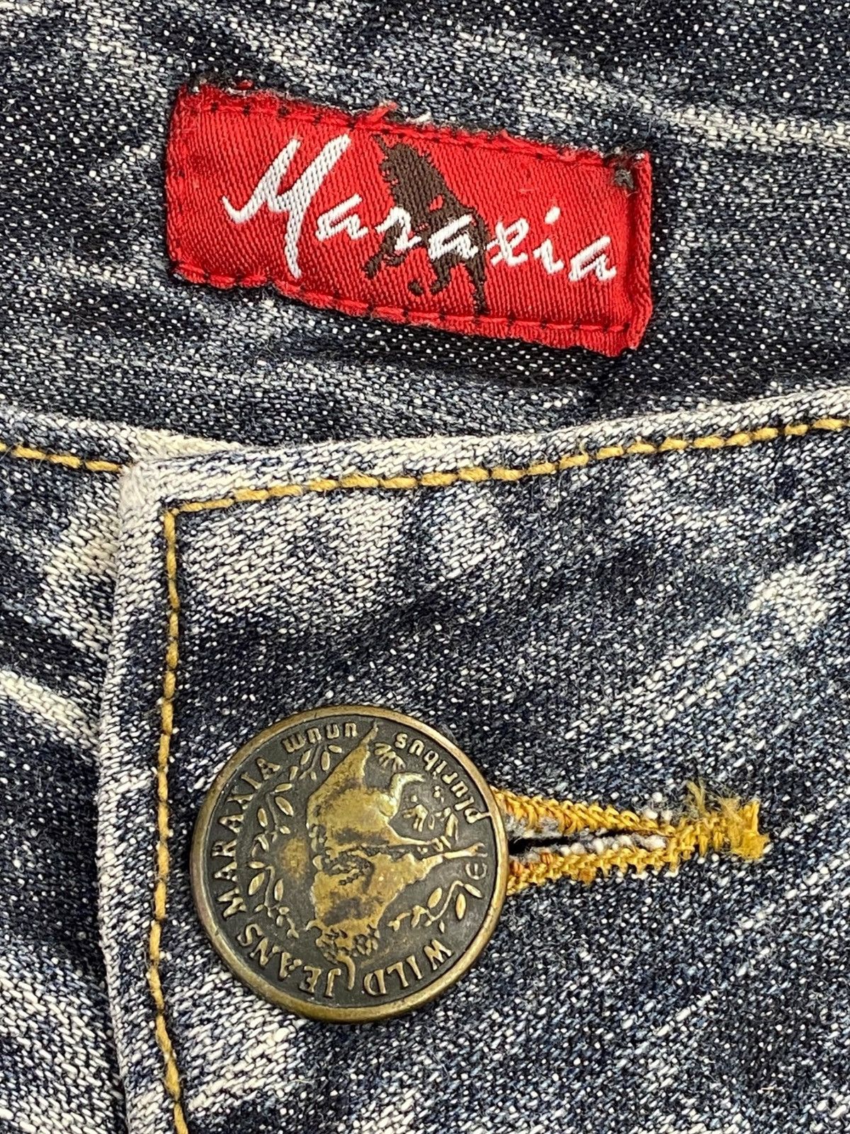 Japanese Brand Japanese Brand Faded Wash Style Distressed Flare Jeans Size US 32 / EU 48 - 10 Thumbnail