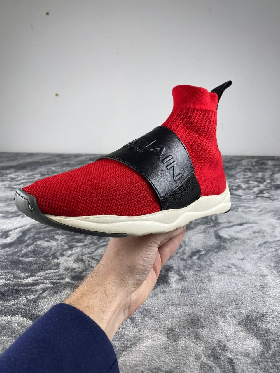 Balmain Balmain Cameron Runner High-Top Sneakers Men Size 9 Red Size US 9 / EU 42 - 11 Thumbnail