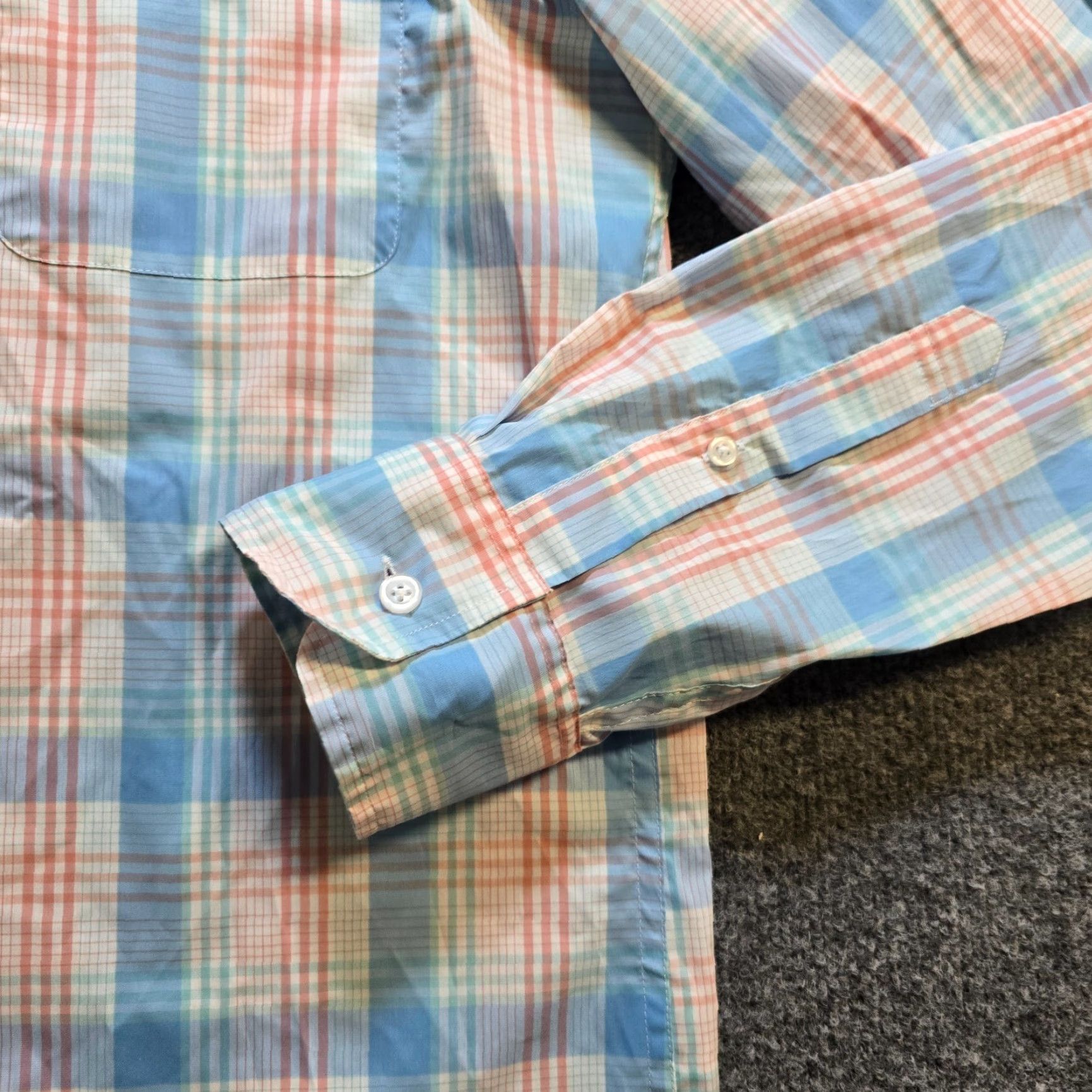 J.Crew J Crew Shirt Mens Medium Blue Plaid Performance Nylon Blend Button-Up Career Preppy Size US M / EU 48-50 / 2 - 3 Thumbnail
