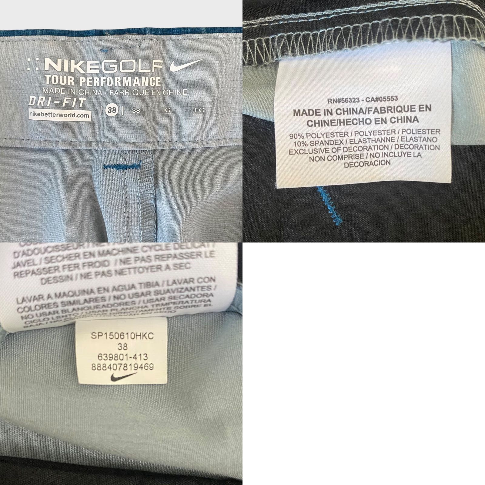 Nike Nike Golf Dri-Fit Fairway Plaid Flat-Front Shorts Blue Men 38 Athletic Stretch Size US 38 / EU 54 - 8 Thumbnail