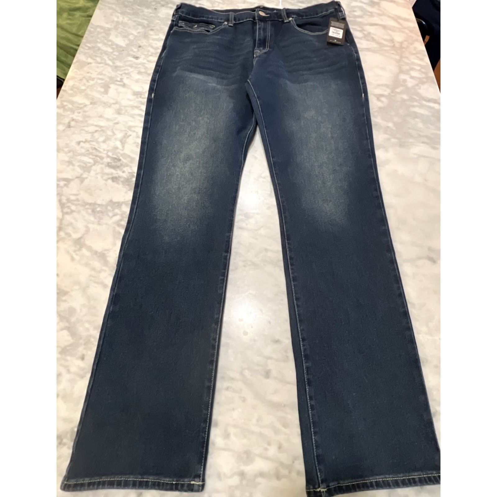 True Religion True Religion Ricky Jeans Men 38 Relax Straight Dark Woodland Wash SN Flap NWT Size US 38 / EU 54 - 2 Thumbnail