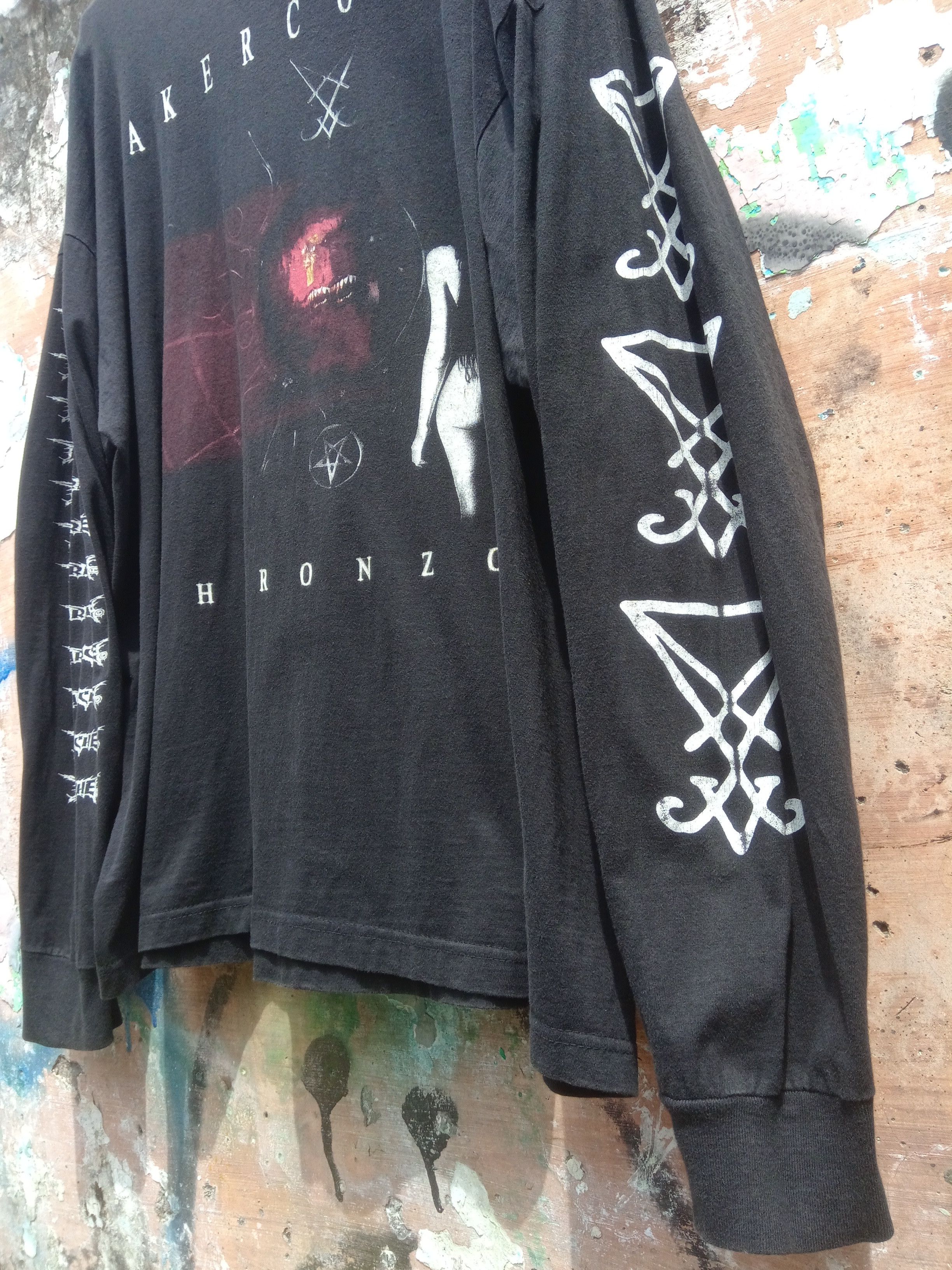 Band Tees × Vintage Vintage '00s Akercocke Choronzon LS shirt rare Size US XL / EU 56 / 4 - 4 Thumbnail
