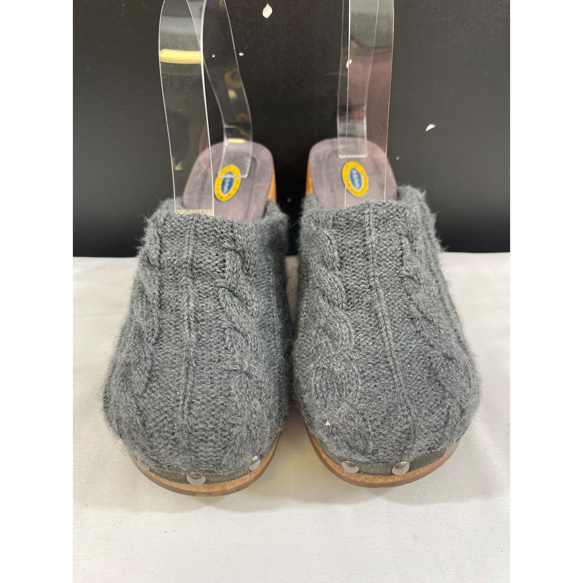 Other The Original Dr Scholl's Cardigan Womens Grey Clogs Size 6M Size US 6 / IT 36 - 2 Thumbnail