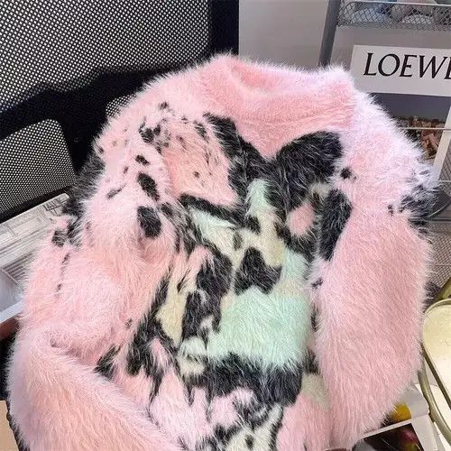 Japanese Brand × Vintage Pink mohair knitted sweater Size S / US 4 / IT 40 - 3 Thumbnail