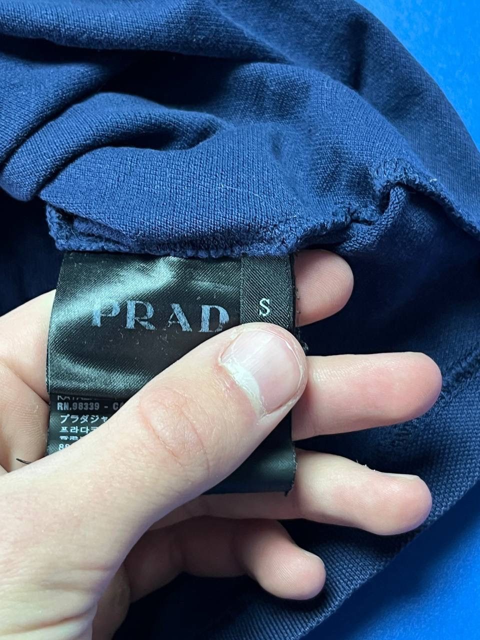 Prada Auth PRADA Red Tab Logo Navy Polo Shirt Size S Size US S / EU 44-46 / 1 - 13 Thumbnail