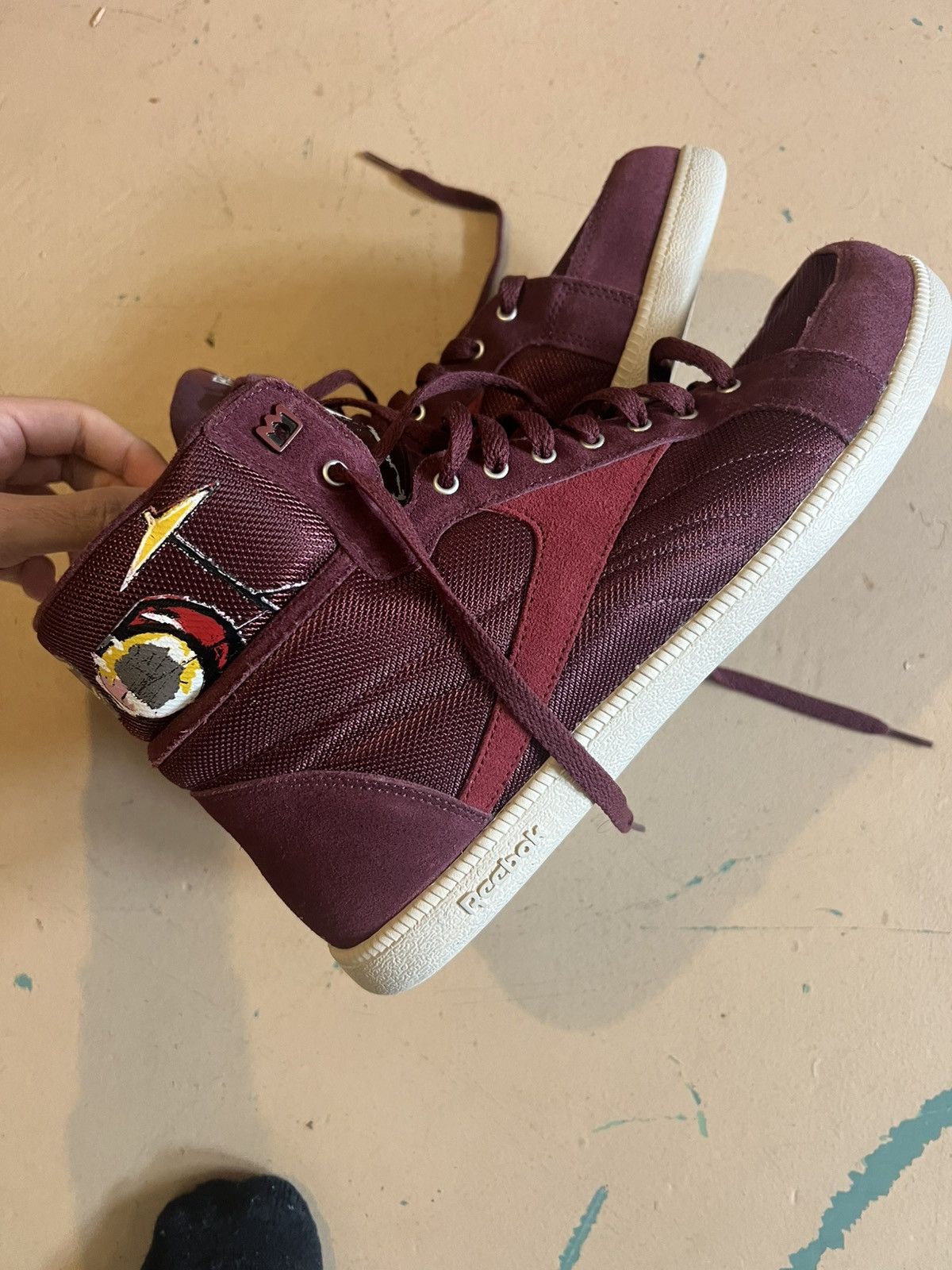 Reebok Reebok Basquiat maroon sneaker 11.5 drums rare Size US 11.5 / EU 44-45 - 7 Thumbnail