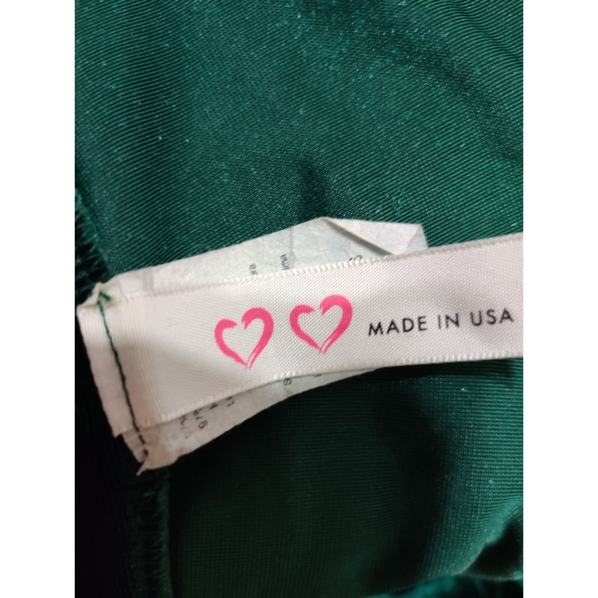Vintage Two Hearts Womens Emerald Green Velour Pants Vintage Stretch Size 25" / US 0 / IT 36 - 11 Thumbnail