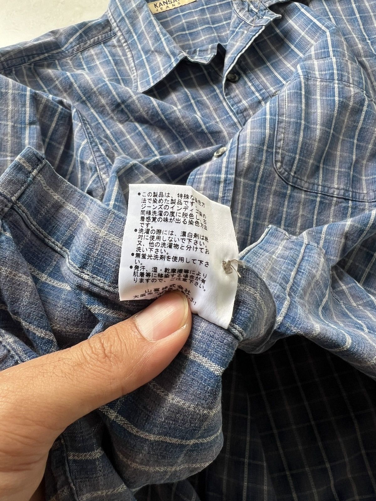 Kansai Yamamoto Kansai Jeans Long Sleeves Striped Shirts Size US L / EU 52-54 / 3 - 10 Thumbnail