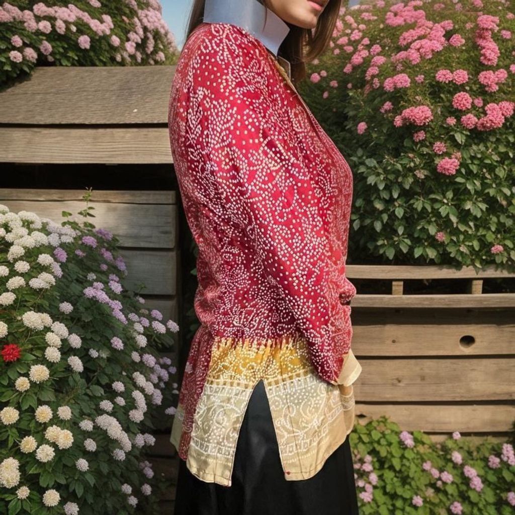Alchemy Equipment SILK SARI WRAP TOP Vintage Pure Silk FAIR TRADE SIZE Med Size M / US 6-8 / IT 42-44 - 3 Thumbnail