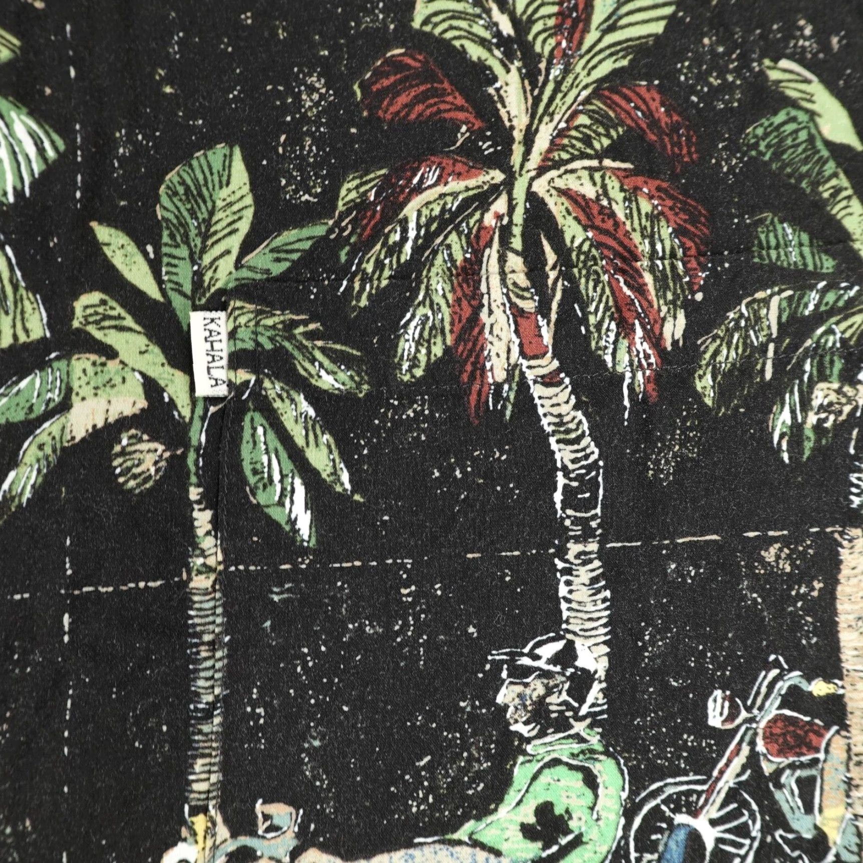 Vintage VINTAGE Kahala AVi Shirt Mens XL Black Floral Hawaiian Button-Up Aloha Tropical Beach 90s Mens XL Size US XL / EU 56 / 4 - 3 Thumbnail