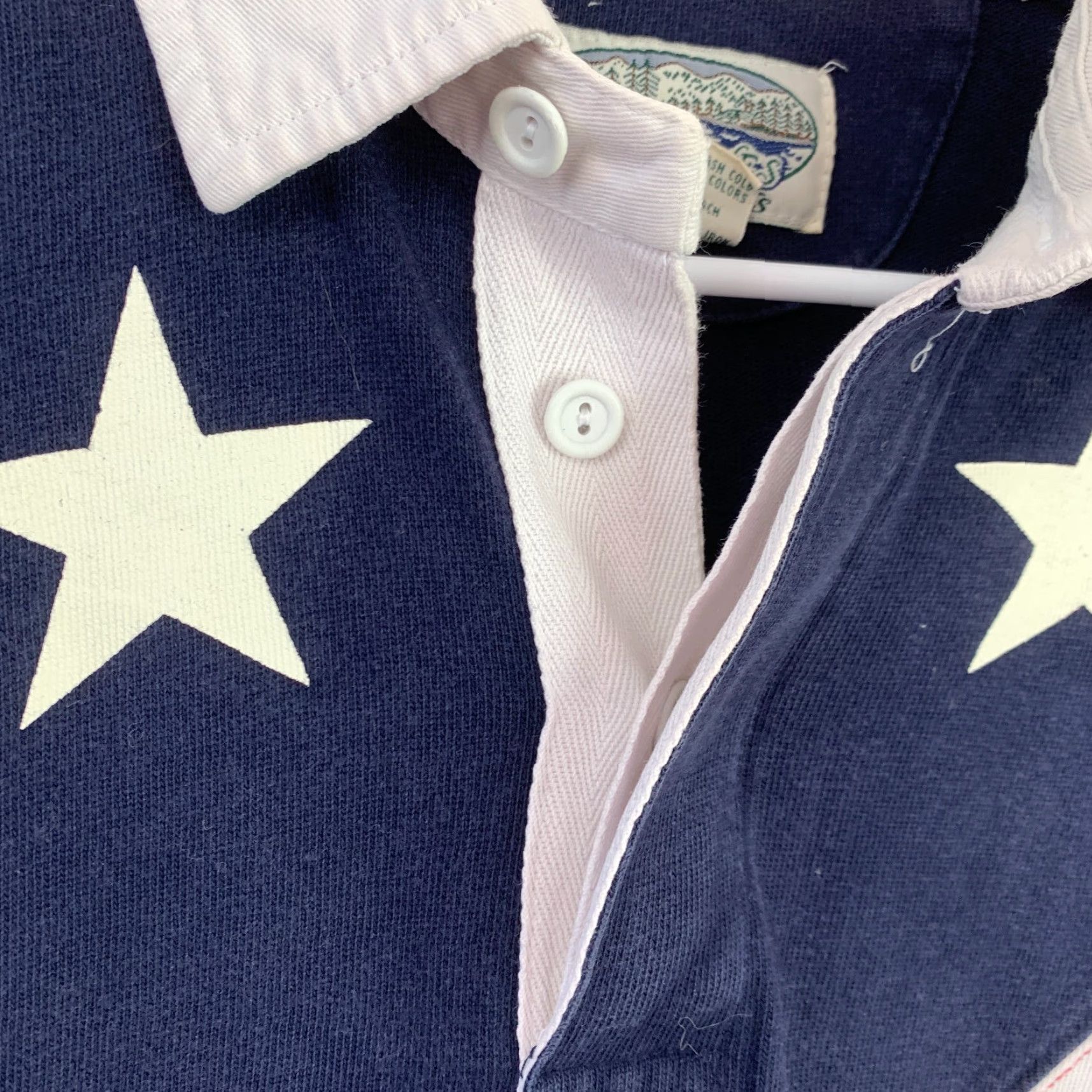 Vintage VINTAGE Britches Red White Blue Patriotic America Flag USA Polo Shirt Large Size US L / EU 52-54 / 3 - 3 Thumbnail