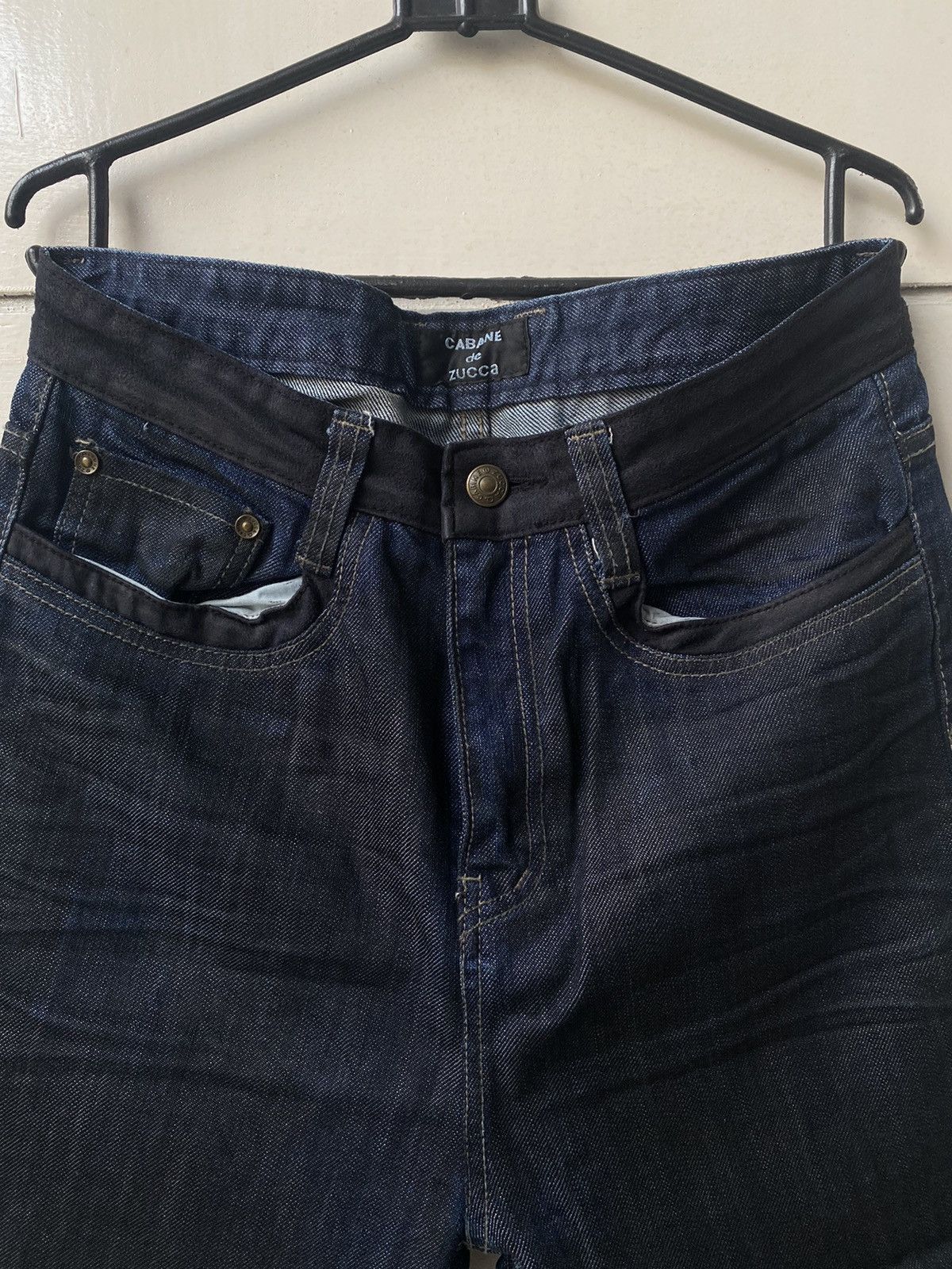 CABANE de ZUCCa Cabane de Zucca Issey Miyake Coated Denim Suede Size US 29 - 3 Thumbnail