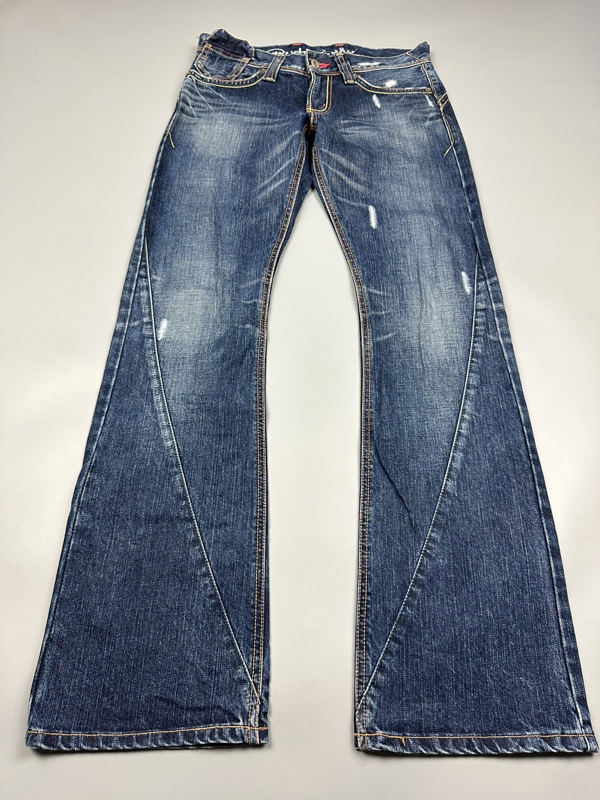 Edwin 🔥Flared🔥 Vintage Edwin Twist Leg With Buckle Back Denim Size US 32 / EU 48 - 3 Thumbnail