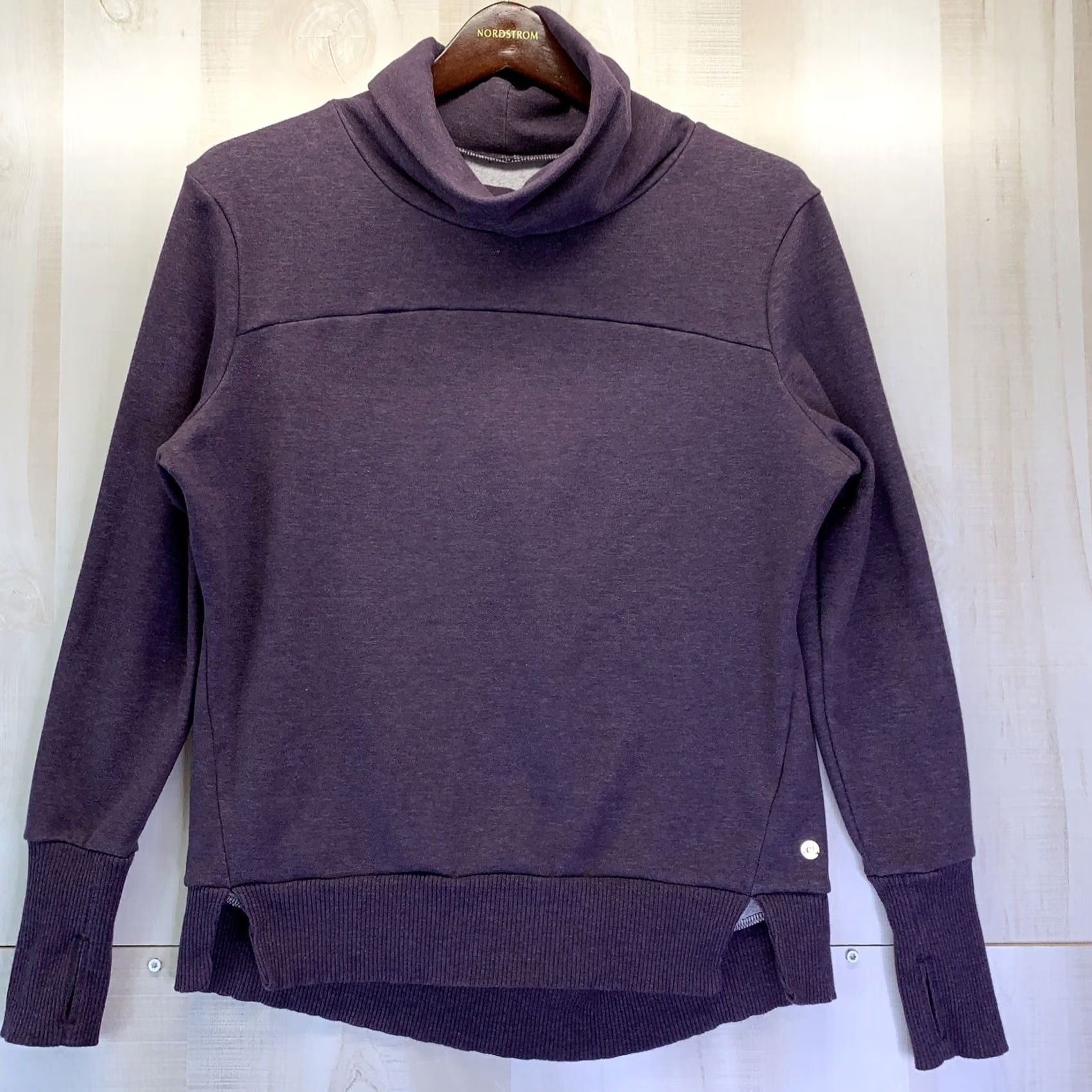 Vintage apana Purple Cowl Neck Sweatshirt Women’s SZ M Athletic Pullover -3698 Size M / US 6-8 / IT 42-44 - 2 Thumbnail