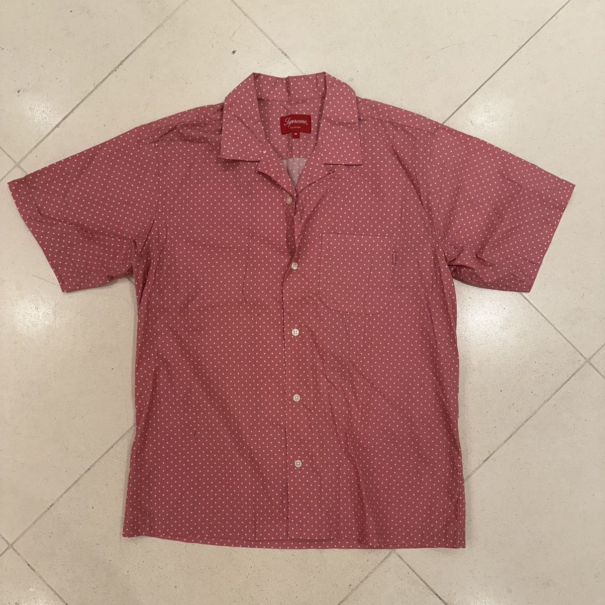 Supreme Used Supreme Patchwork Oxford Shirt Pink Large | Grailed