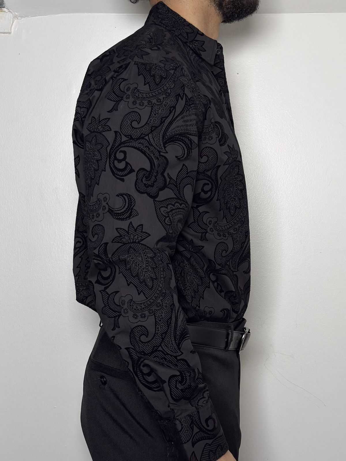 Beverly Hills Polo Club Vintage Beverly Hills Polo Club Black Paisley Shirt – Size M Size US M / EU 48-50 / 2 - 2 Thumbnail