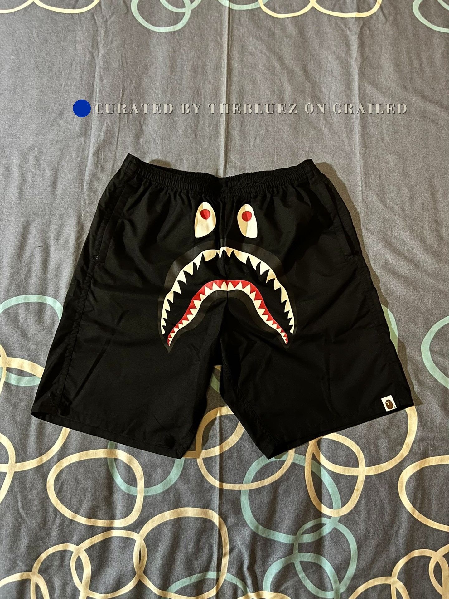 Bape Bape Classic Shark Print Beach Shorts Size US 29 - 1 Thumbnail