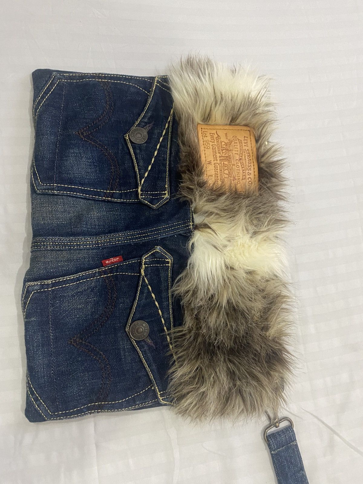 Levi's Made & Crafted Custom Levi's Denim Fur Wristlet Bag Size ONE SIZE - 1 Thumbnail
