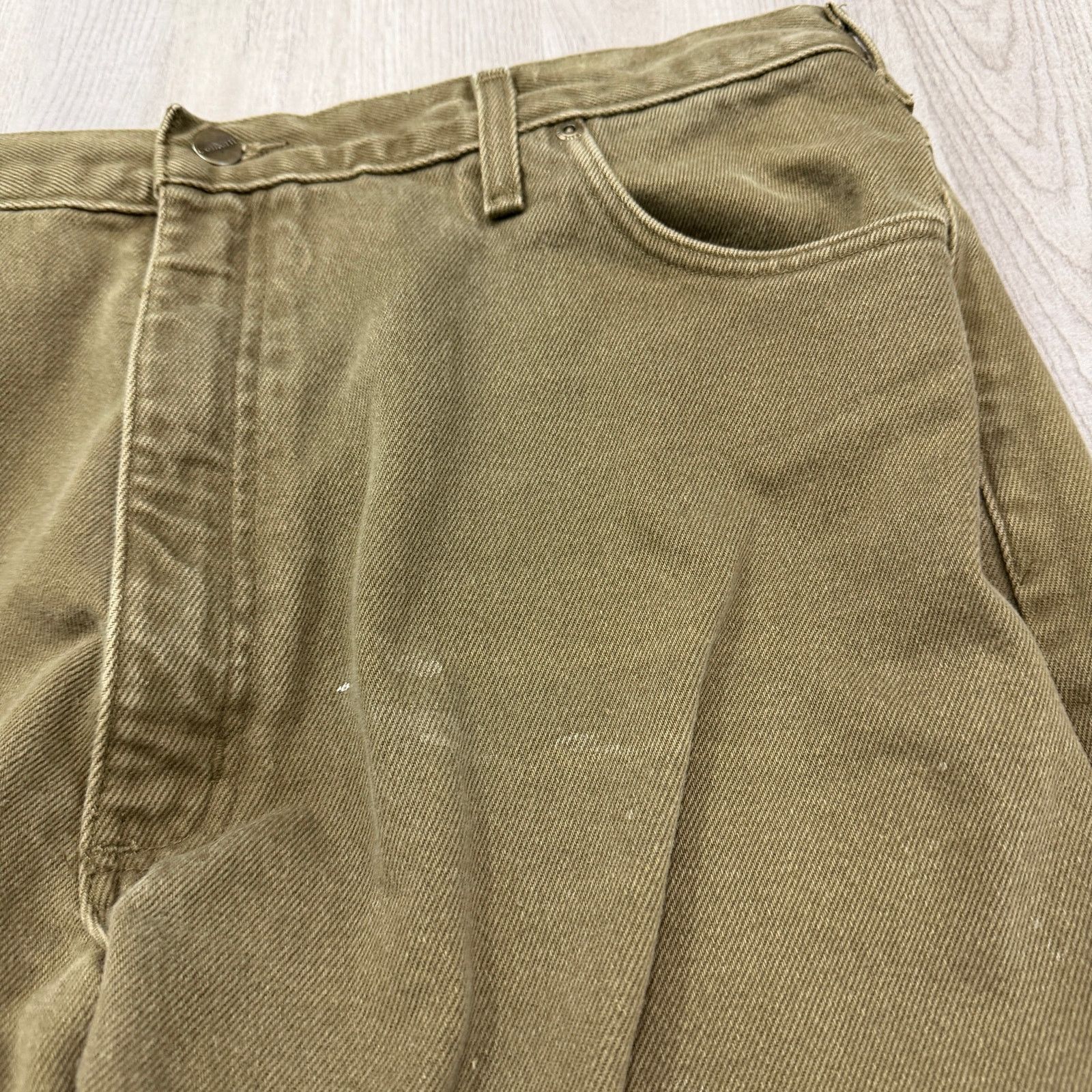 Carhartt Vintage Carhartt Flannel Lined Pants Men's 42x30 Olive Denim Size US 42 / EU 58 - 3 Thumbnail