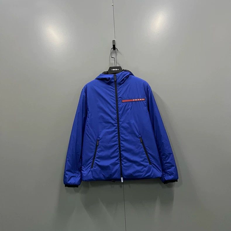 Prada PRADA Blue Hooded Jacket S Size US S / EU 44-46 / 1 - 1 Thumbnail