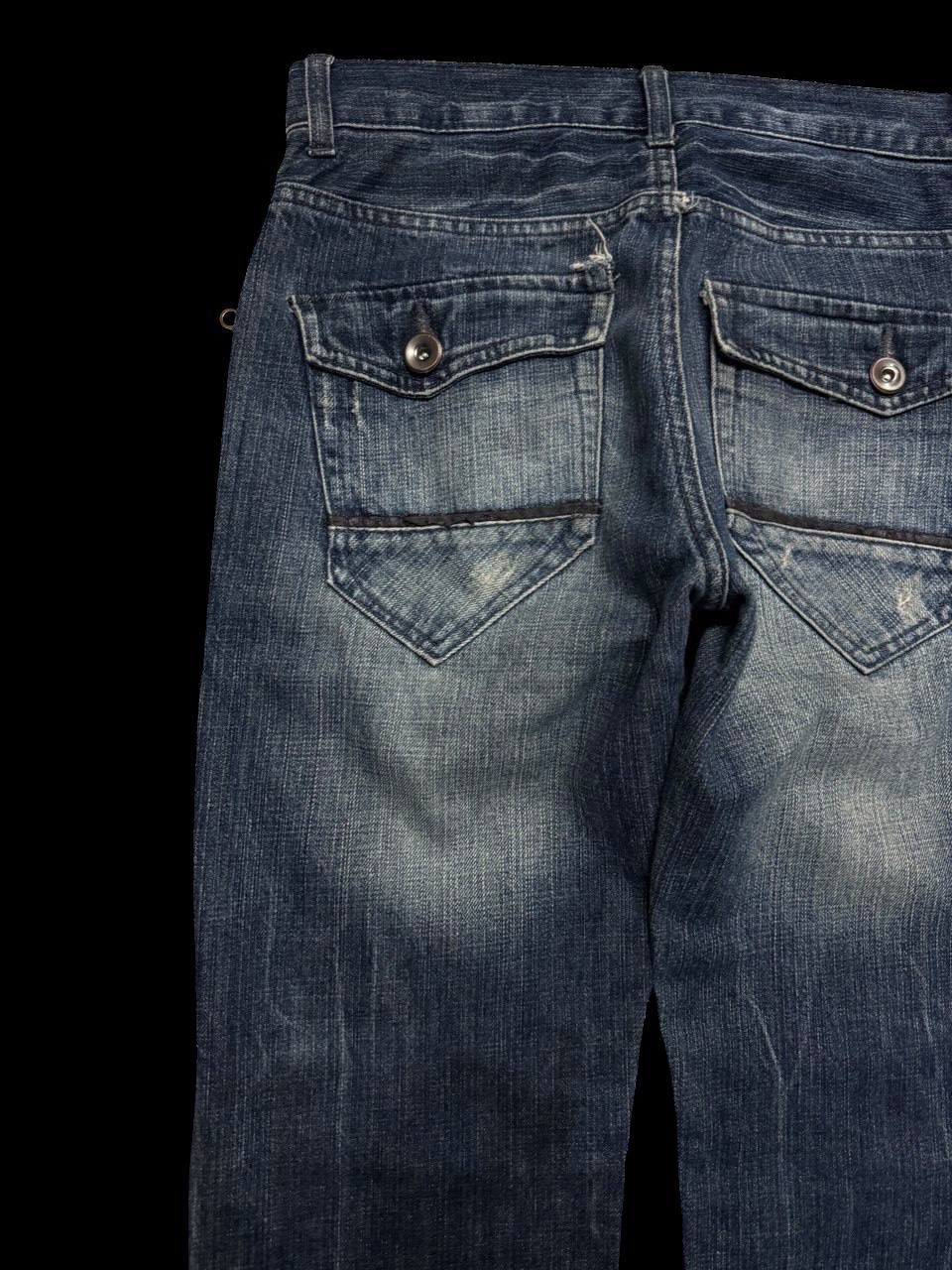Other RARE Vintage Japanese Avail Jean Multizipper Pocket Mudwash Size US 29 - 16 Thumbnail