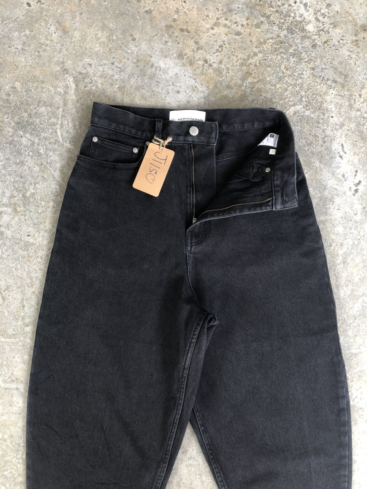 Japanese Brand Balloon Jean Gu and beautiful people baggy jean crotch pants Size US 27 - 3 Thumbnail