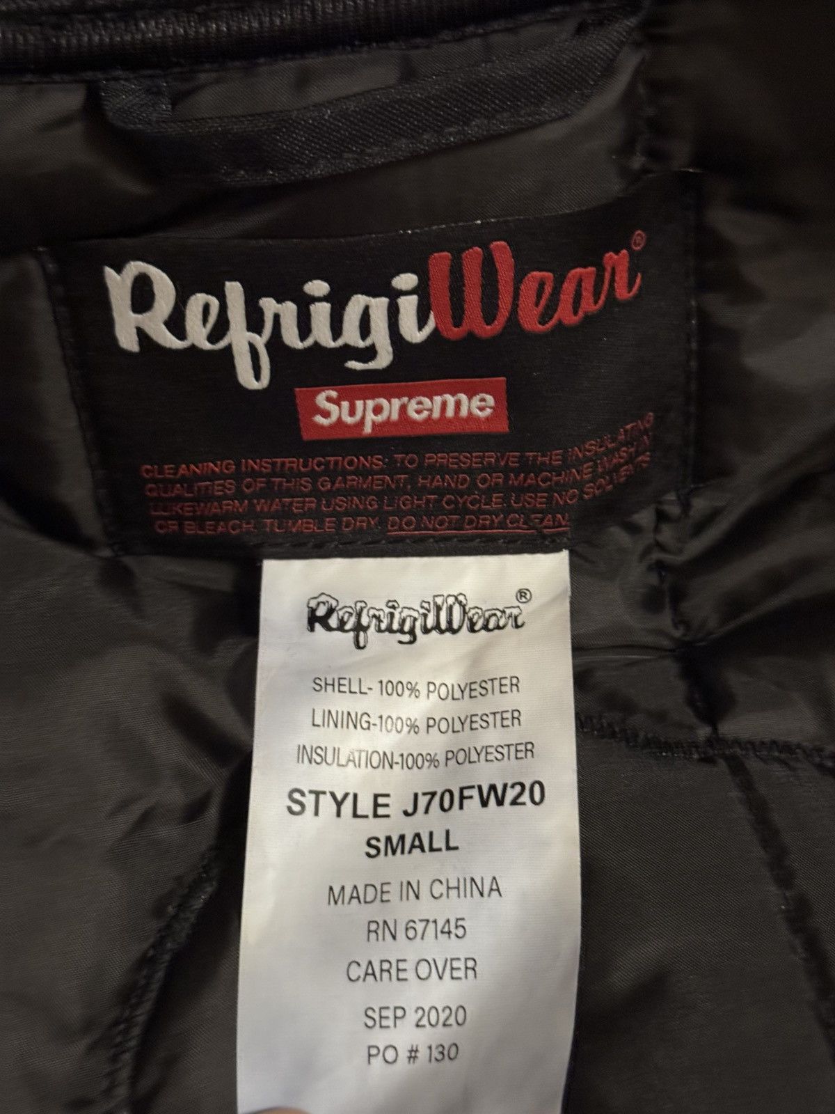 Refrigiwear × Supreme Supreme x Refrigiwear Insulated Iron-Tuff Jacket ‘Black’ Size US S / EU 44-46 / 1 - 4 Thumbnail