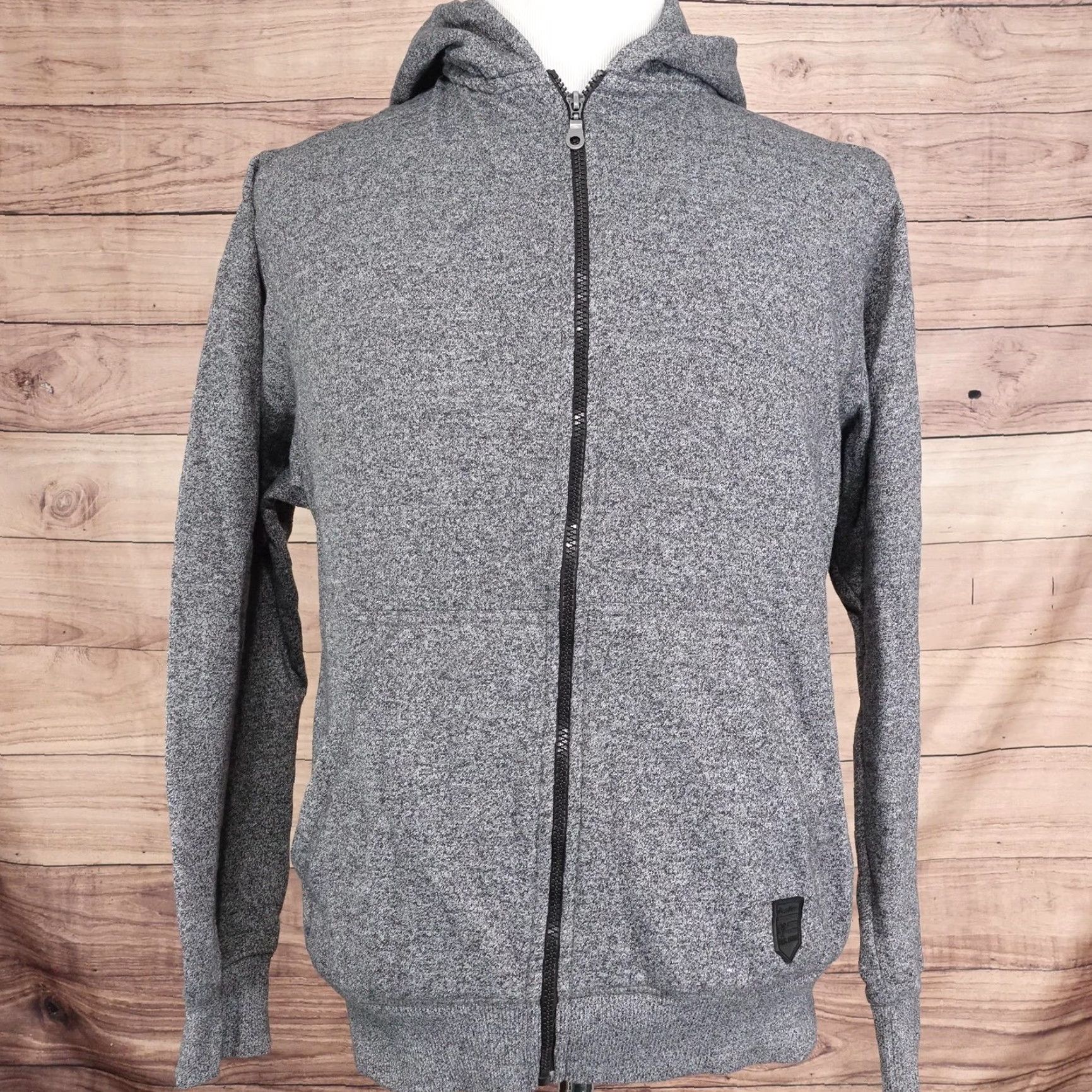 Phat Farm PHAT FARM Hoodie Mens M Gray Full Zip Sweatshirt 100% Polyester Hooded Front Zipper Logo Patch Size US M / EU 48-50 / 2 - 3 Thumbnail