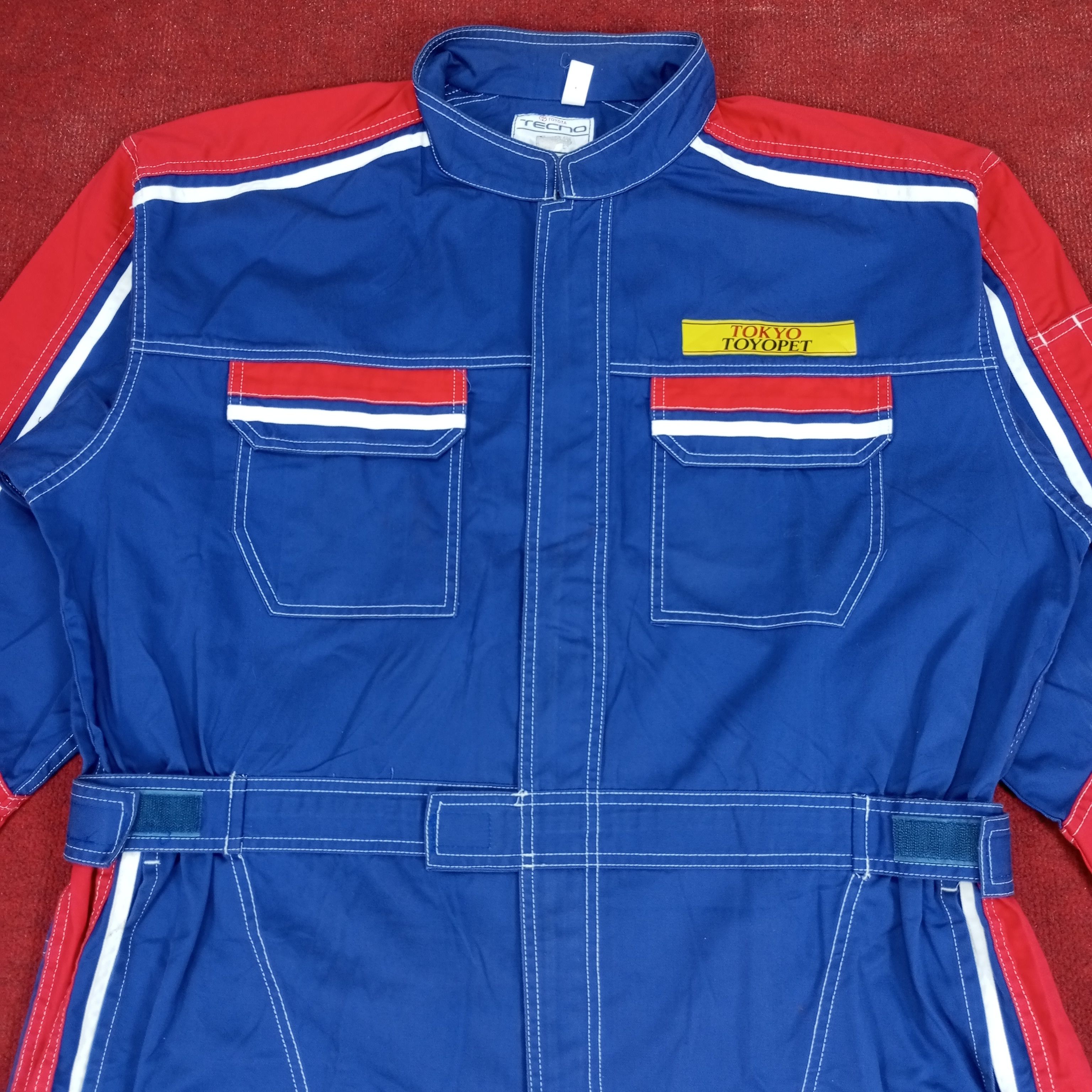 Japanese Brand × Vintage Toyota Tecno Japanese Motorsports Coverall Jacket Size US XXL / EU 58 / 5 - 5 Thumbnail