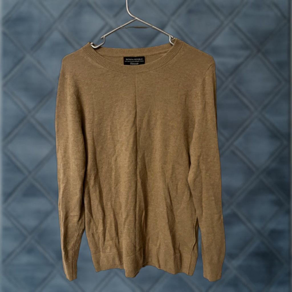 Banana Republic Banana Republic Sweater Mens Medium Brown Filpucci Merino Wool Long Sleeve Crew Neck Pullover Casual Travel All Seasons Size US M / EU 48-50 / 2 - 1 Thumbnail