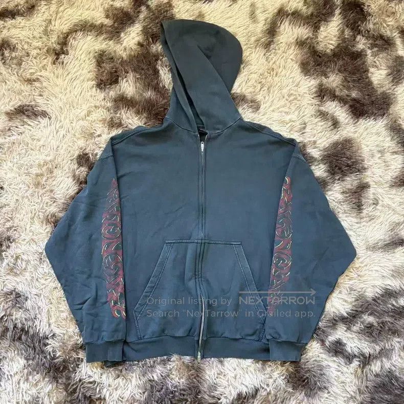 Balenciaga Balenciaga Black Flame Print Hoodie with Zipper Size US S / EU 44-46 / 1 - 1 Thumbnail