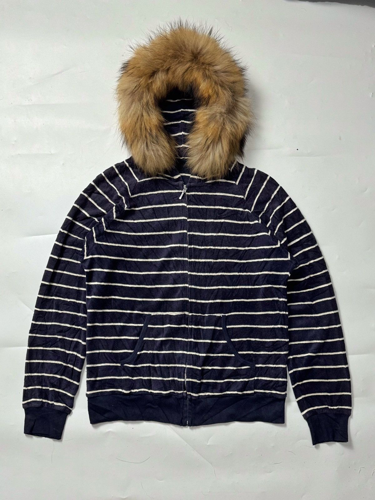 Hysteric Glamour × Japanese Brand × Le Grande Bleu (L.G.B.) Fur velvet hoodie uniqlo stripe ifsixwasnine lgb style Size US S / EU 44-46 / 1 - 1 Thumbnail
