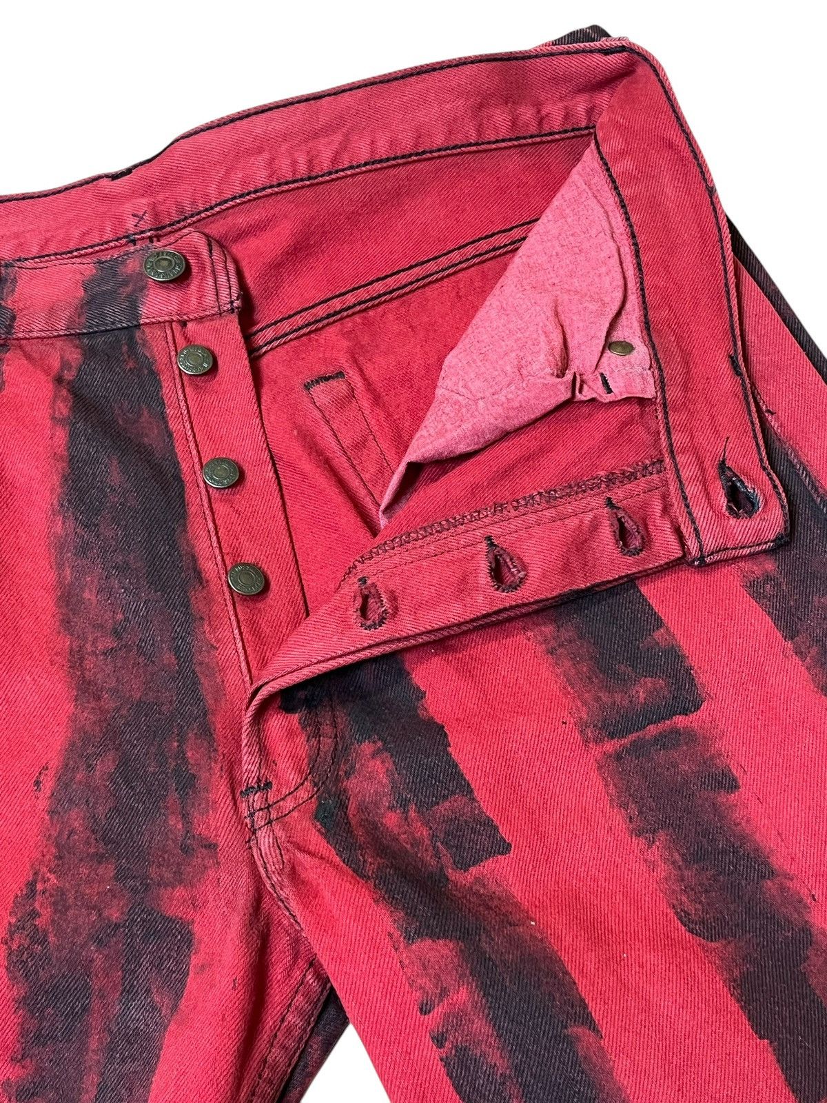 Levi's Vintage Clothing VINTAGE 90s LEVI’S 501 CUSTOM PRISONER INSPIRED ROBINS JEANS Size US 34 / EU 50 - 9 Thumbnail