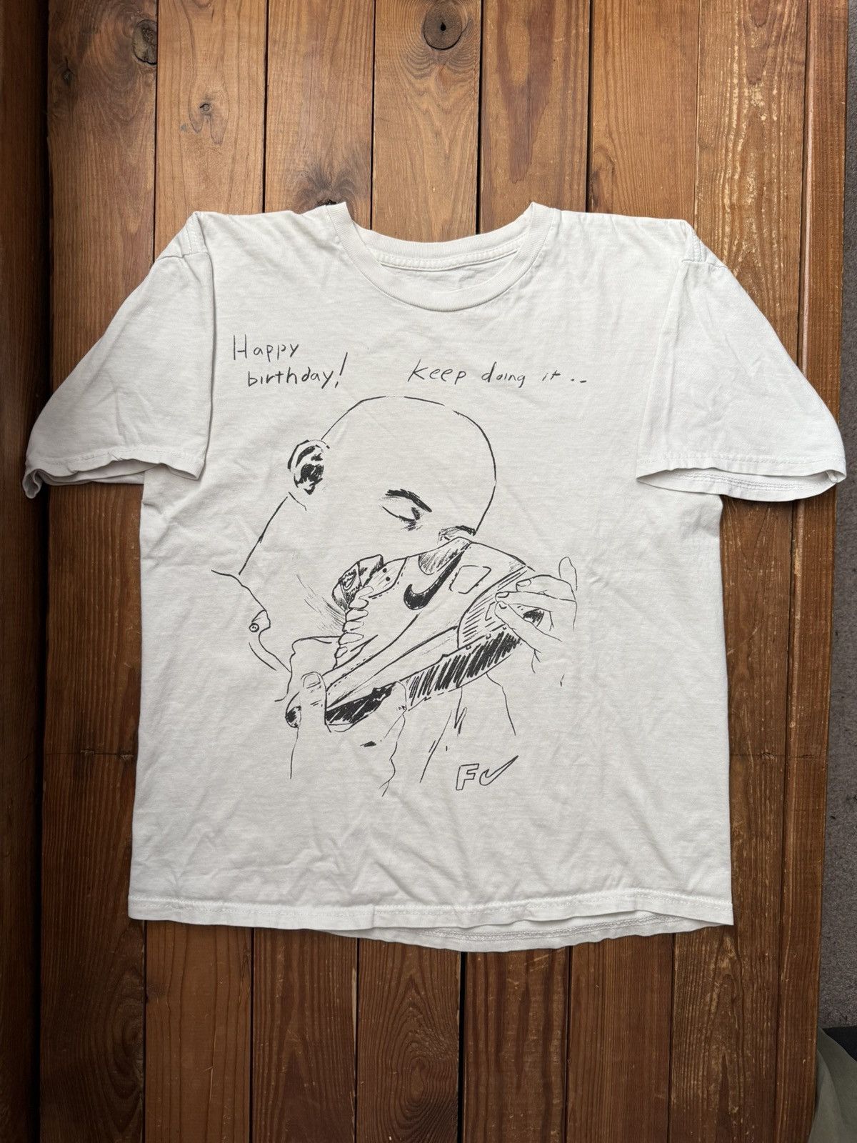 Frank Ocean Frank Ocean 2013 Happy Birthday Nike Black Friday Tee Shirt Size US M / EU 48-50 / 2 - 1 Thumbnail