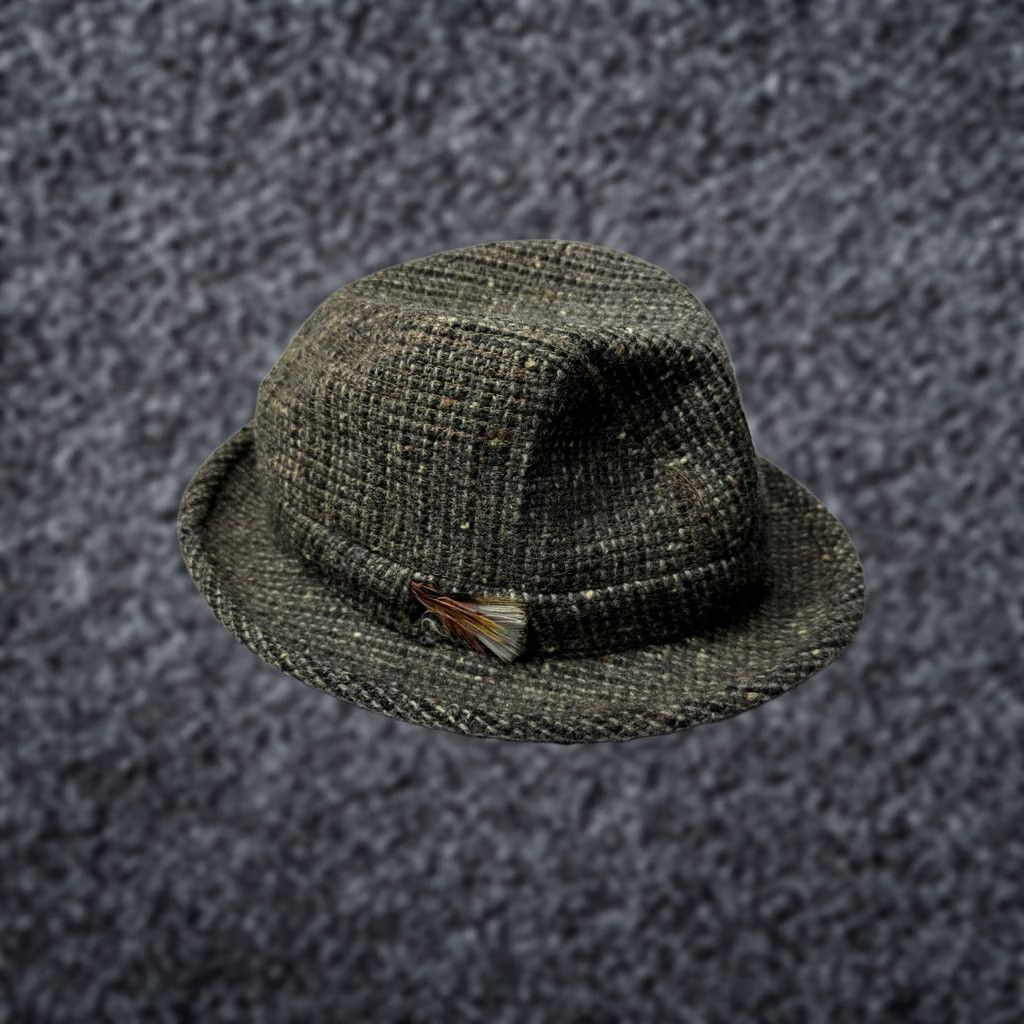 Vintage Jonathan Richard Ireland Donegal Tweed Wool fedora hat Gray size M Size ONE SIZE - 1 Thumbnail