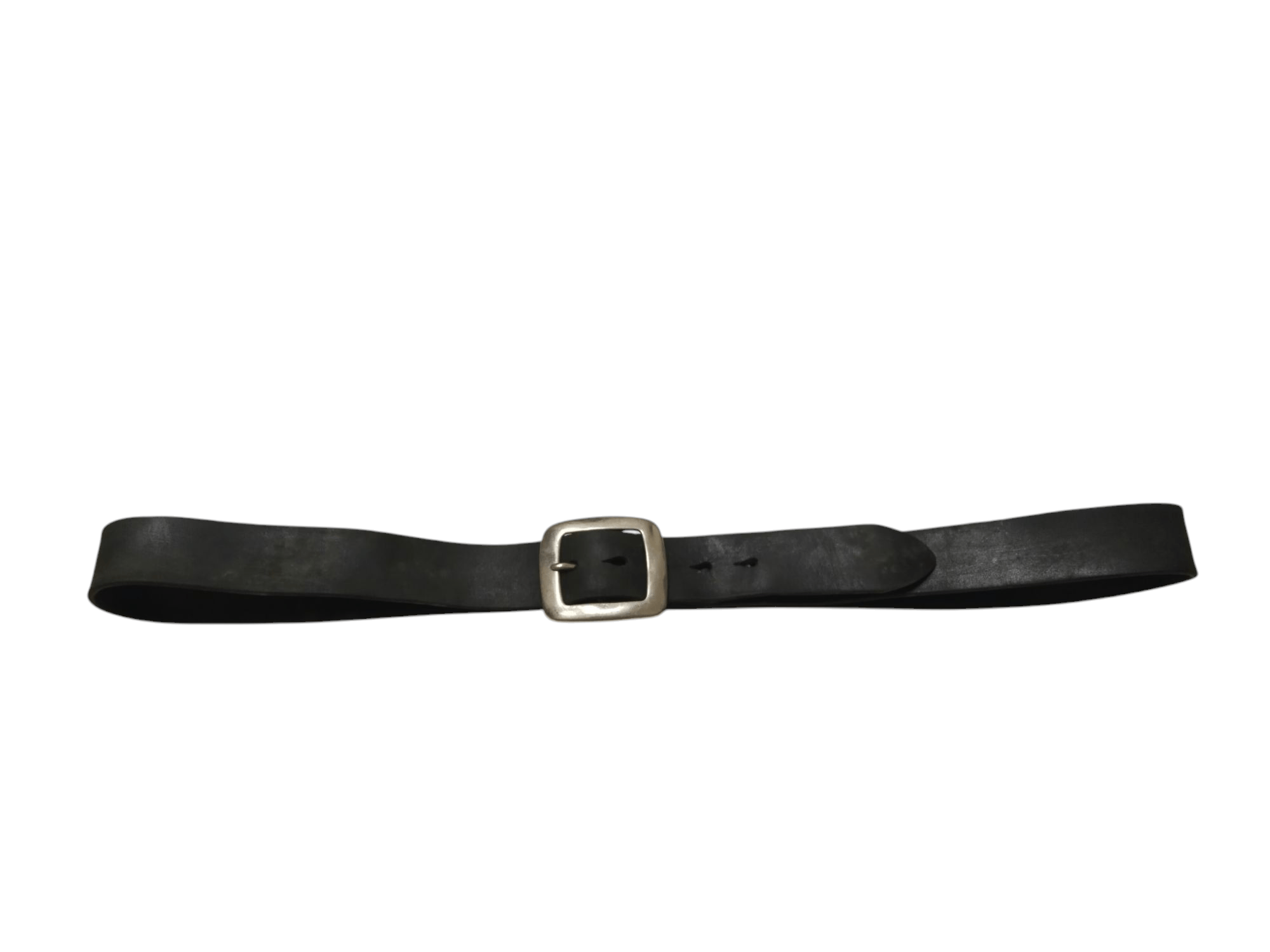 Japanese Brand × Vintage Vintage Black Leather Belt Waist 44-48 Size 46 - 1 Thumbnail