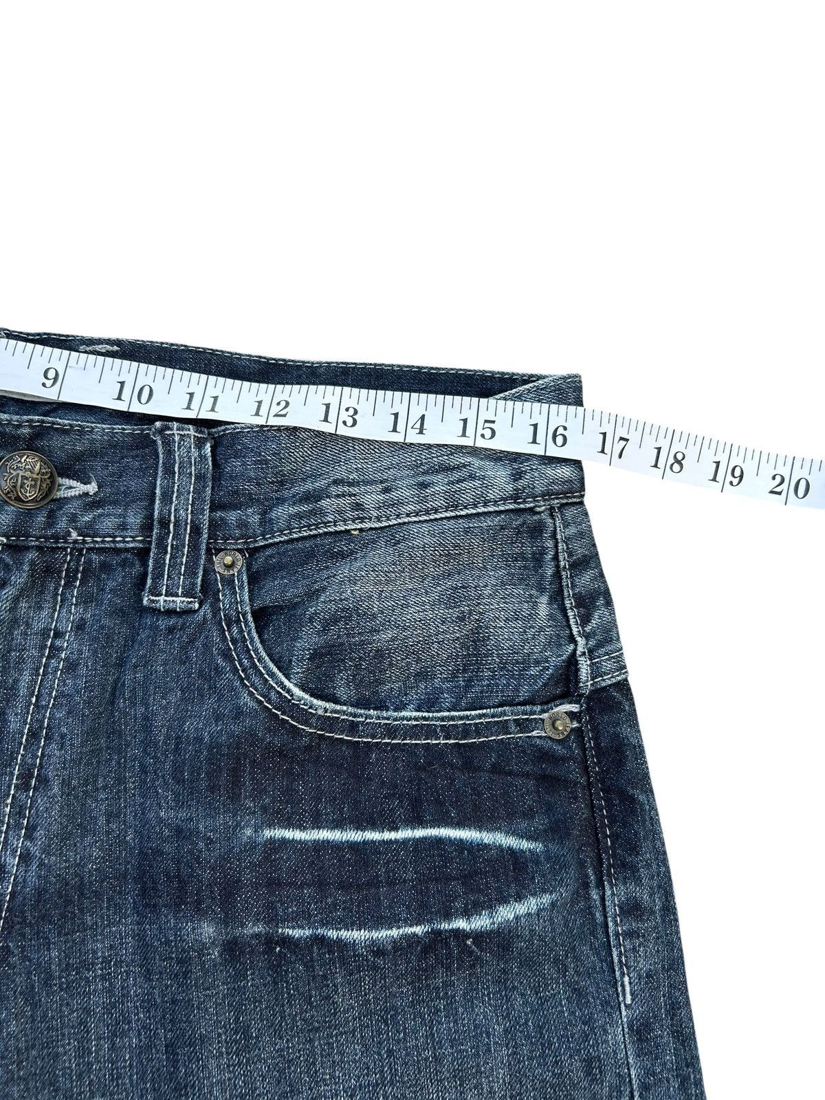 Kapital FLARE JAPANESE PUNK SORRIDERE DISTRESSED DENIM JEANS Size US 33 - 14 Thumbnail