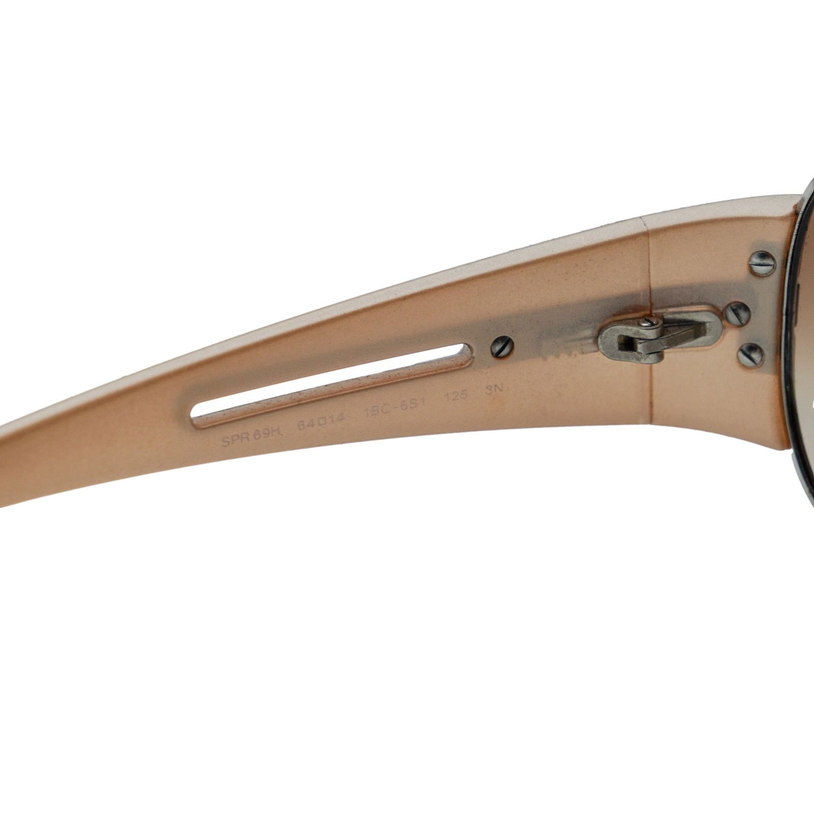Prada Prada SPR 69H Silver Gradient Aviator Logo Y2K Sunglasses Size ONE SIZE - 9 Thumbnail