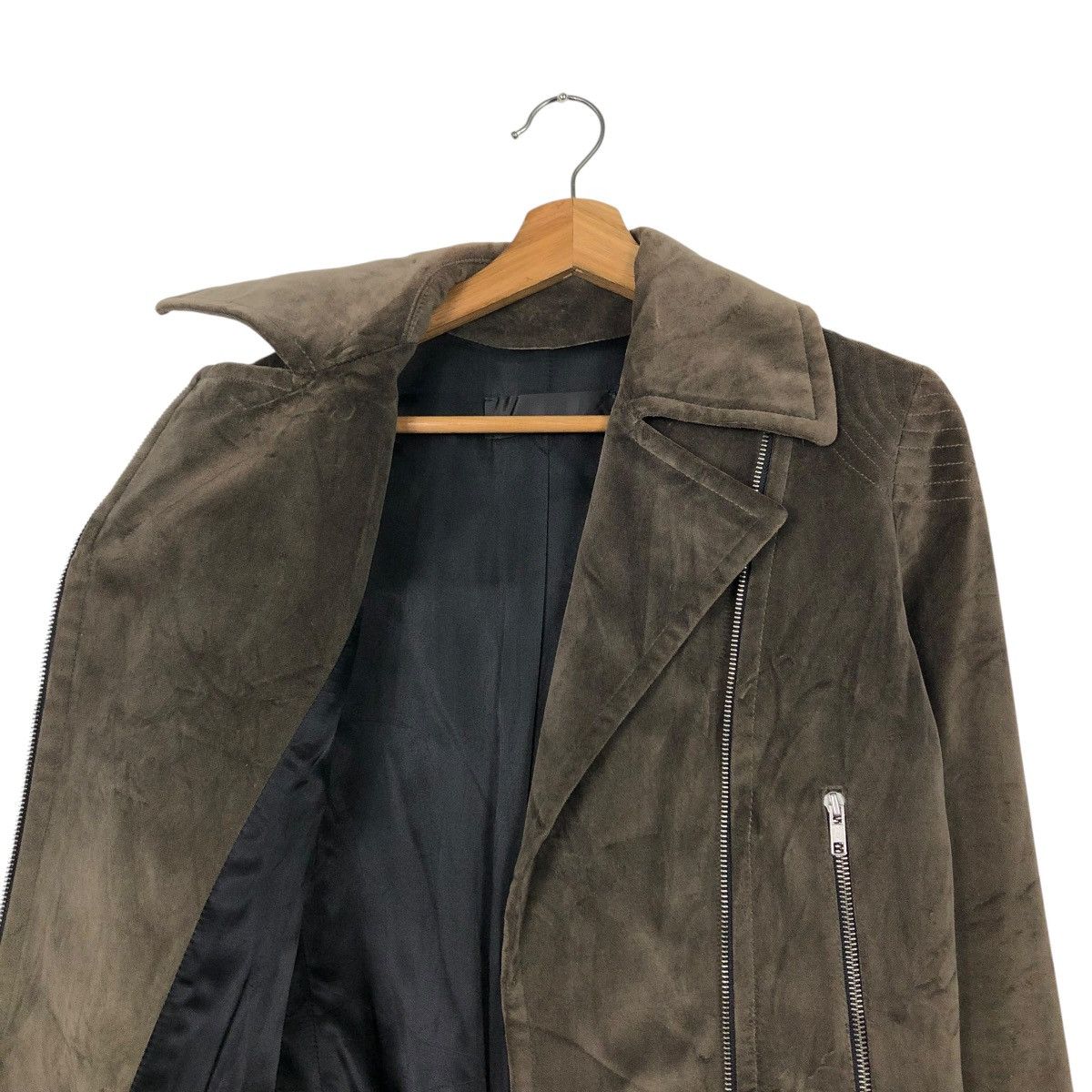 Haider Ackermann 🔥RICH BROWN CROPPED CHORE BIKER JACKET DOUBLE COLLAR Size US S / EU 44-46 / 1 - 14 Thumbnail