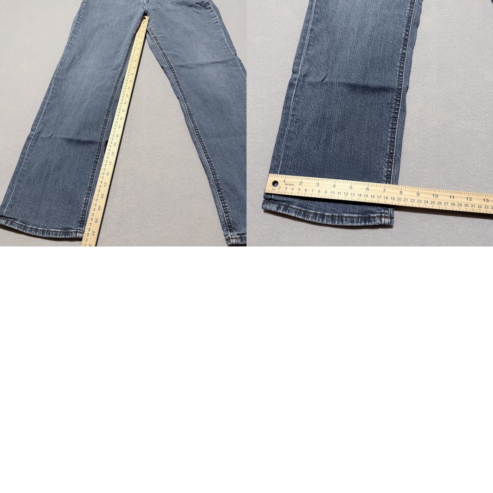 Lee Lee Straight Jeans Mens Blue Denim Stretch Medium Wash Classic Zip Fly - 30X27.5 Size US 30 / EU 46 - 9 Thumbnail