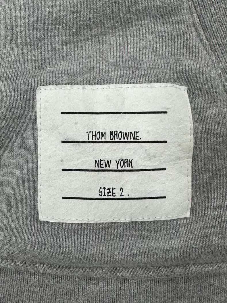 Thom Browne Thom Browne Gray classic four-striped zipper hooded sweats Size US M / EU 48-50 / 2 - 5 Thumbnail